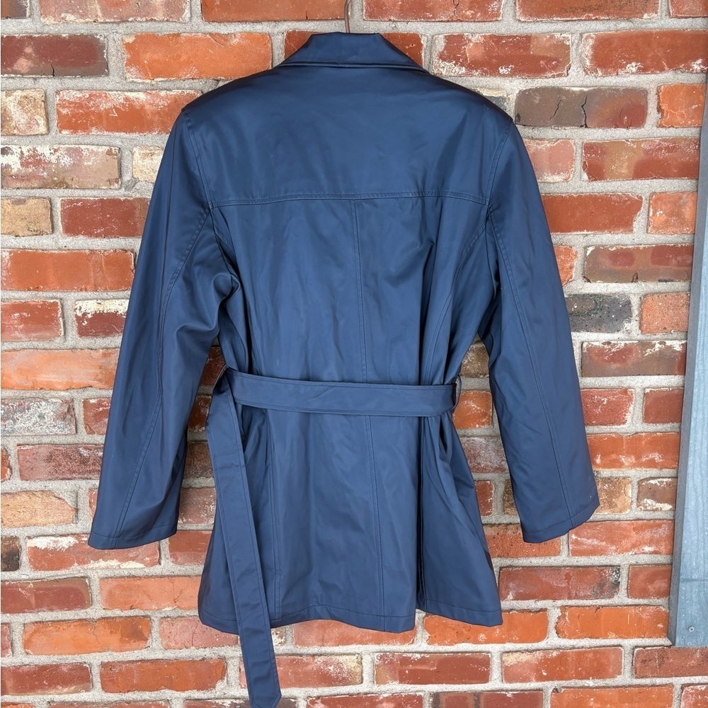 Giacca Double Breasted Trench Coat Windbreaker Size Medium Preowned - Picture 4 of 6